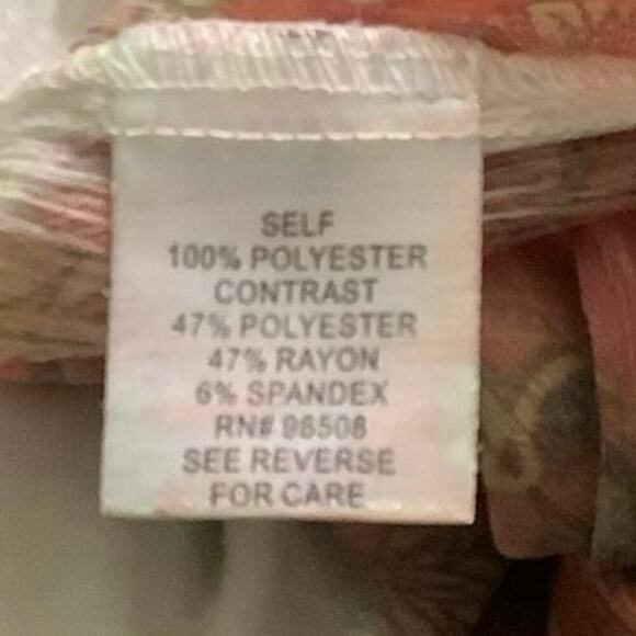 Fang Women Y2K Short Sleeve Sheer Peasant Top Boho Colorful Orange Red Large - Picture 7 of 8